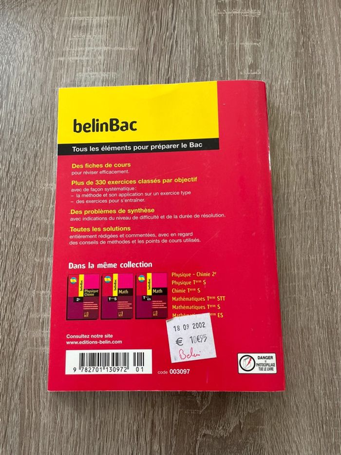 Livre belinbac 🥰 math 2e - photo numéro 2