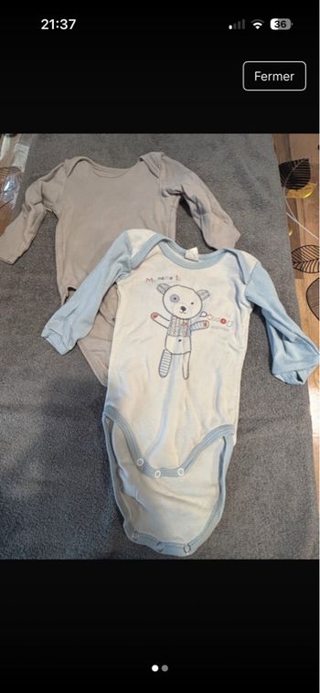 Lot de 2 bodies manches longues