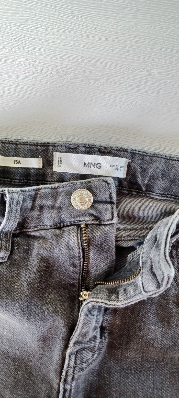 Pantalon jeans femme taille xxs élastique MNG isa - photo numéro 4