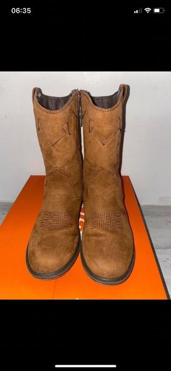 Bottine en daim camel t29 TBE