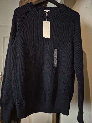  Pull côtelé Celio – Taille M – Bleu marine – Neuf avec étiquette0