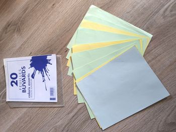 Lot de 15 feuilles buvard