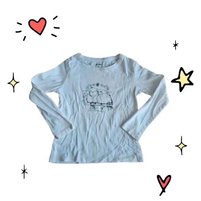 T-shirt manches longues blanc taille 5 ans - photo numéro 2