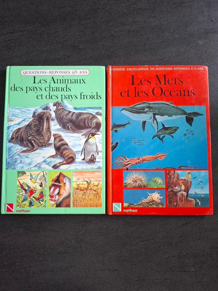Lot de 2 livres questions/réponses sur les animaux en bon état