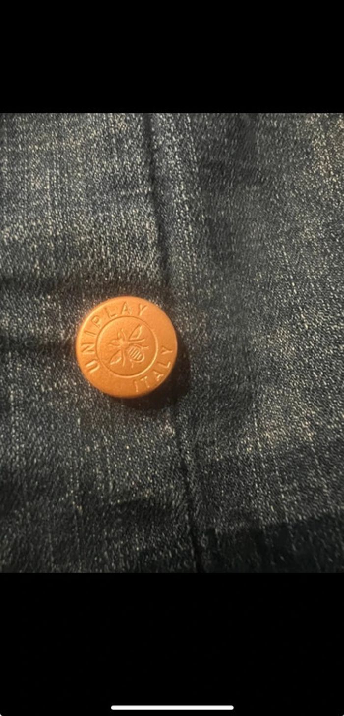 Veste en jean uniplay taille L en parfait état 97% coton - photo numéro 9