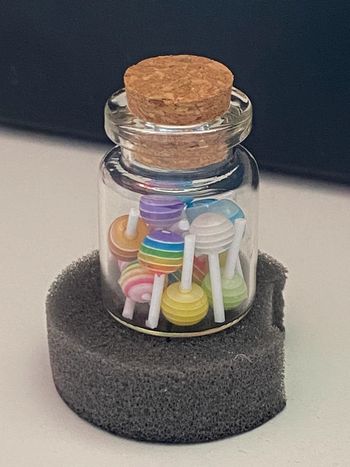 Bocal sucette pour maison de poupée