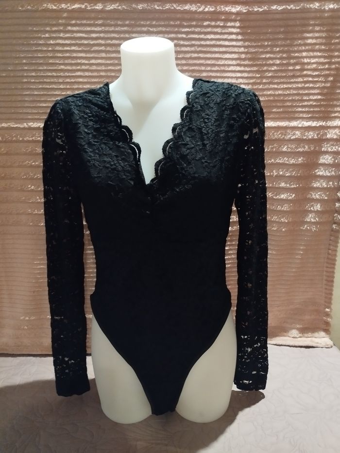 Body femme noir manche longue