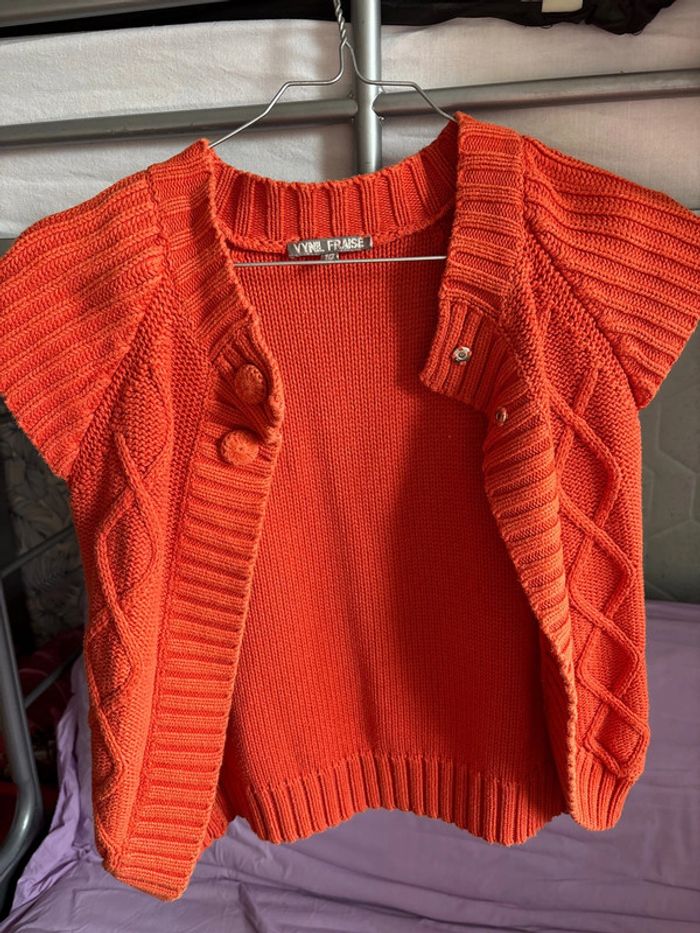 Gilet manches courtes fille 10 ans