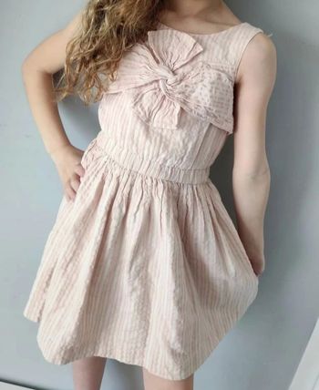 🍭 -50% avec le code SALUT50 🍭Magnifique robe à rayures rose & blanche Kiabi 4 ans