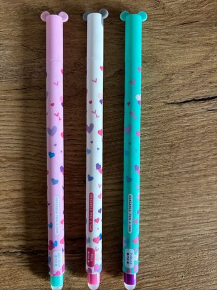 Lot de 3 stylos effaçables saint Valentin  sans marque - photo numéro 2