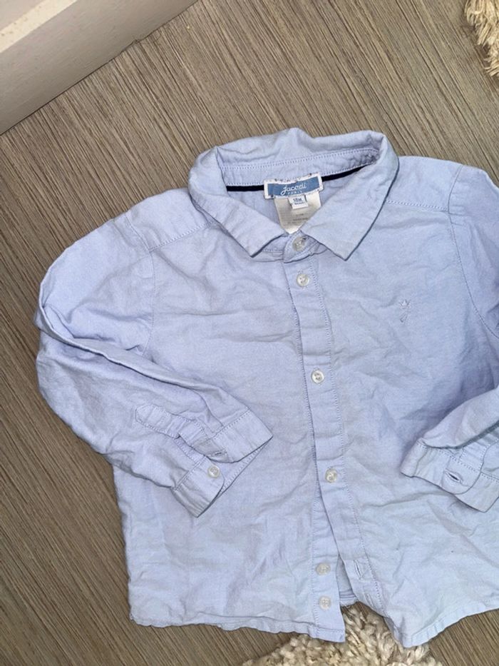 Chemise bleu ciel assez chic jacadi 18 mois - photo numéro 3