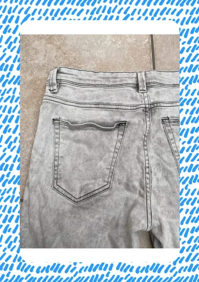 Jean slim fit Celio 40 blanc gris clair - photo numéro 8