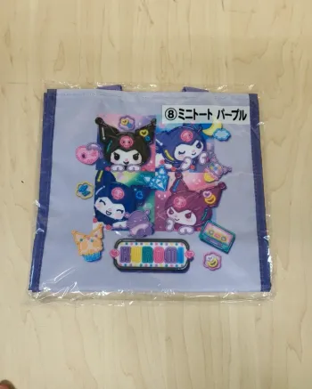 Mini tote bag Sanrio Kuromi néon mauve