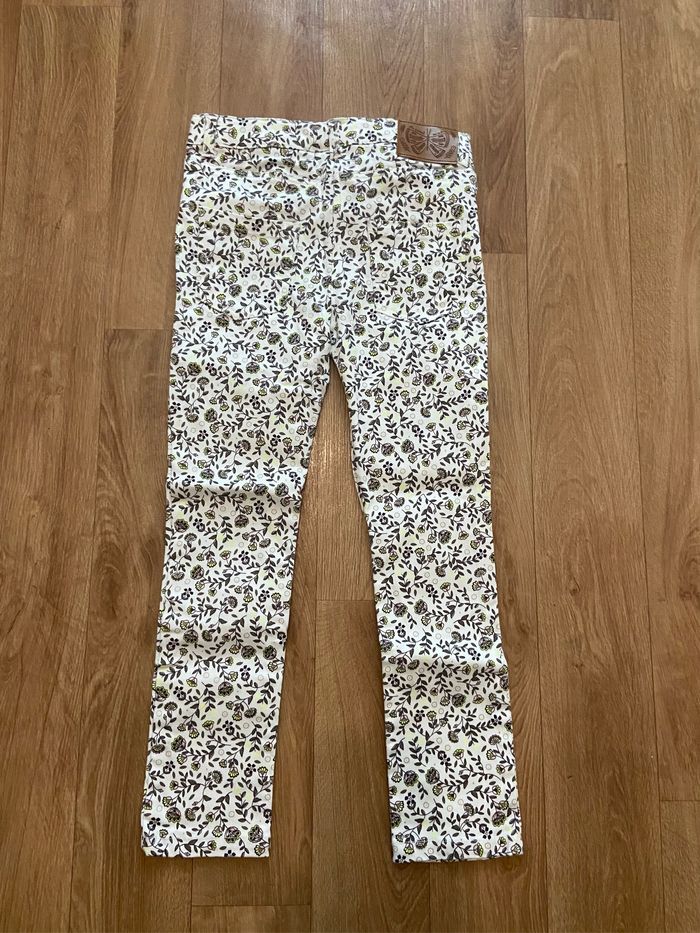 Pantalon blanc fleuri fille 6 ans - photo numéro 2