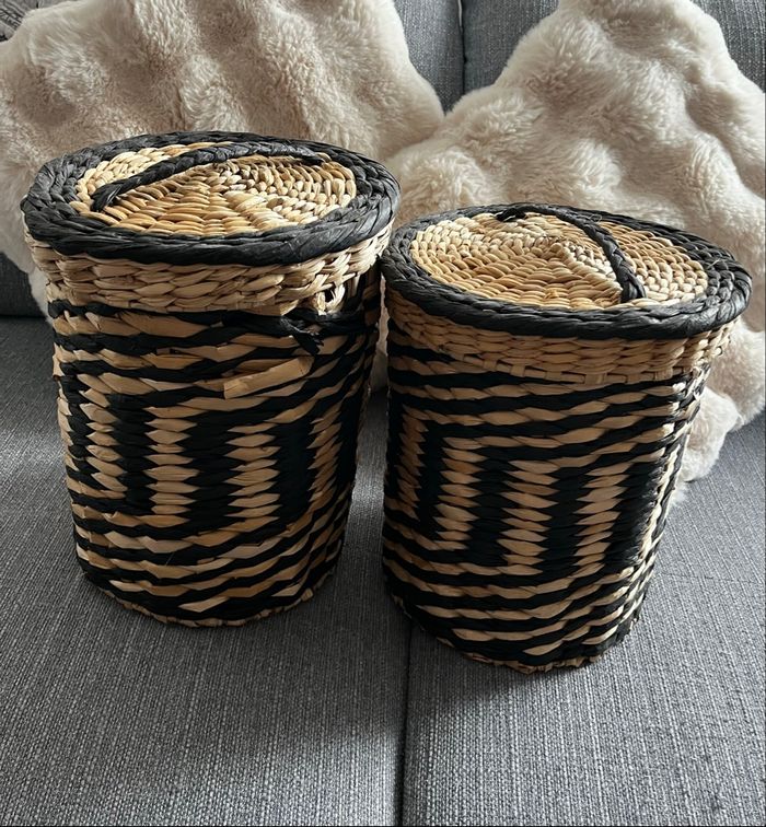 Paniers de rangement en osier