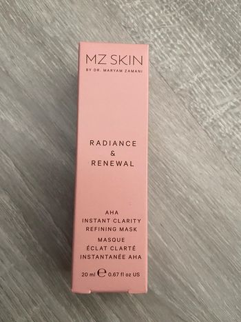 Mz skin radiance et renewal masque eclat clarté aha