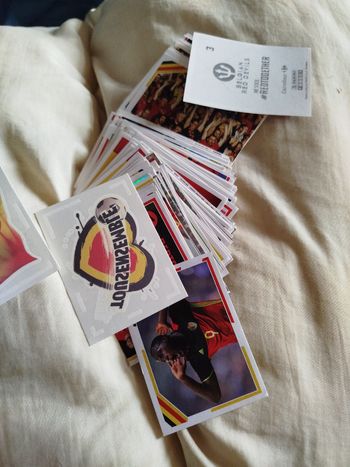 Lot 120 vignettes carrefour belge redtogether + 2 tatouages