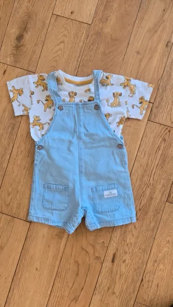 Ensemble T-shirt salopette garçon Disney - 12 mois