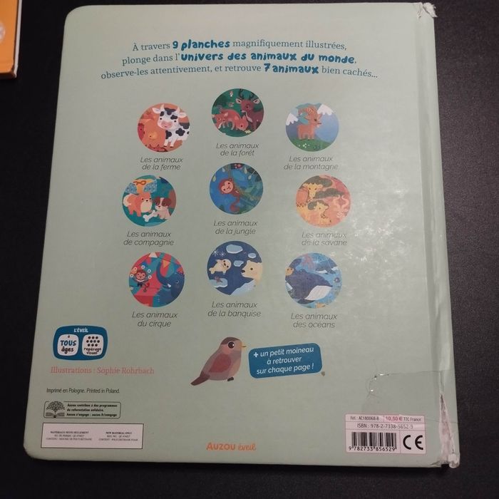 Livre Auzou Éveil cherche et trouve des tout-petits Chez les animaux - photo numéro 2
