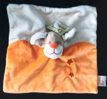 NEUF ! Doudou Chien orange / écru - Doukidou