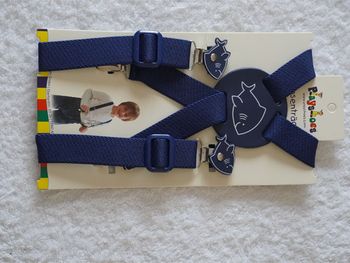 Jolies bretelles marines fantaisies Playshoes neuves pour enfants Taille : 60 cm
