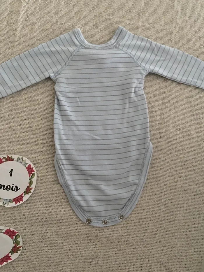 Body croisé cache cœur manches longues petit bateau - photo numéro 3