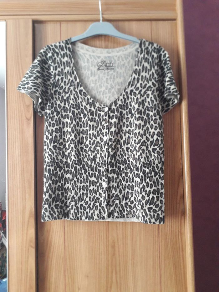Haut manches courtes tigré
