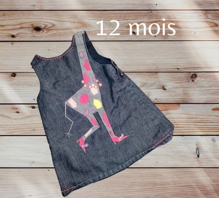 Jolie robe effet jeans motif girafe DPAM - photo numéro 2