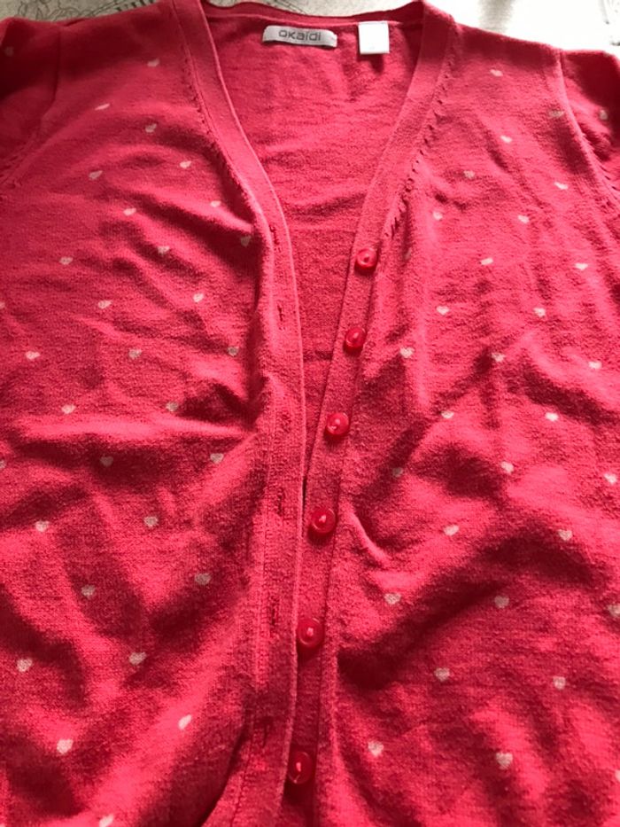 Veste petits cœur rose - photo numéro 3