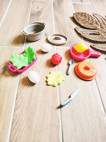 🥬Dinette lot d'accessoires de cuisine et aliments divers en plastique