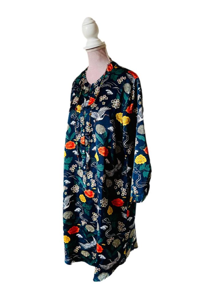 🎋🪷Tunique longue en satin esprit japonais Japanese garden-style satin tunic🪷🎋 - photo numéro 5