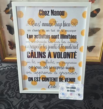 Cadre nounou personnalisé