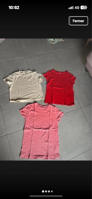 Lot tee shirt fille 12 ans 