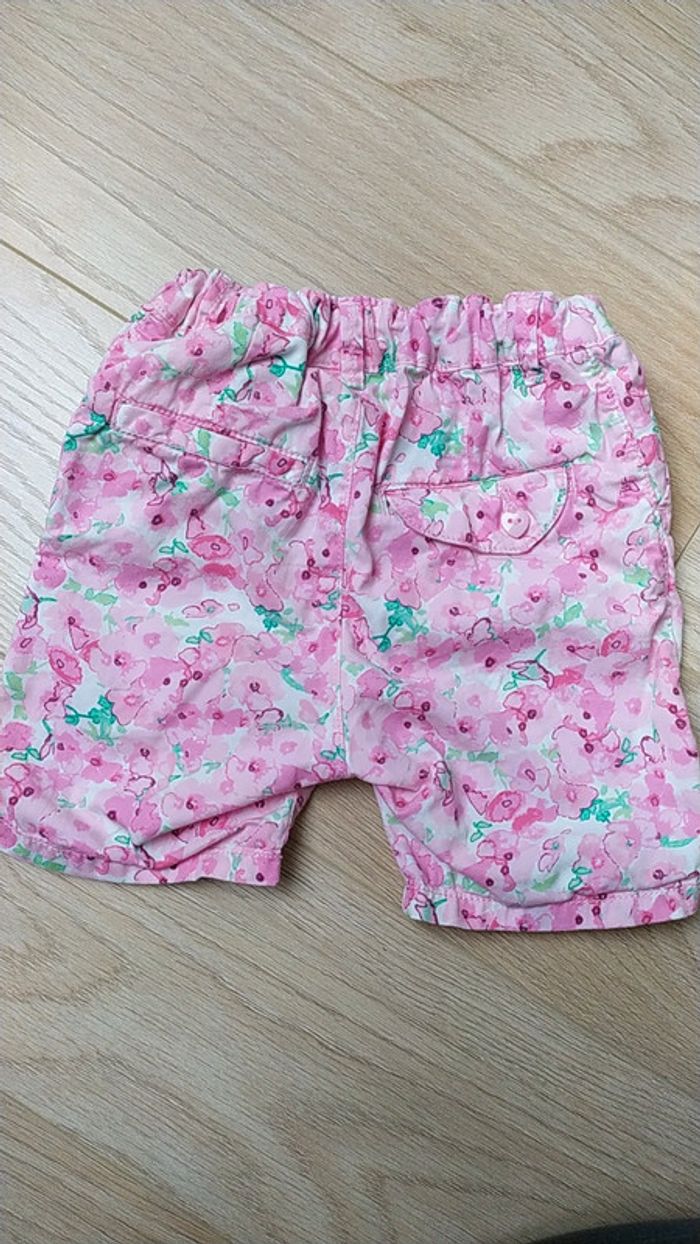 Short été rose fleurs 9/12 mois - photo numéro 6