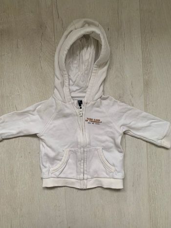 Veste 6 mois blanc crème