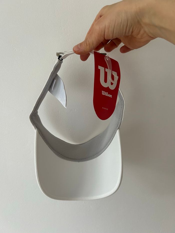 Casquette visière blanche Wilson taille unique neuve avec étiquette - photo numéro 2