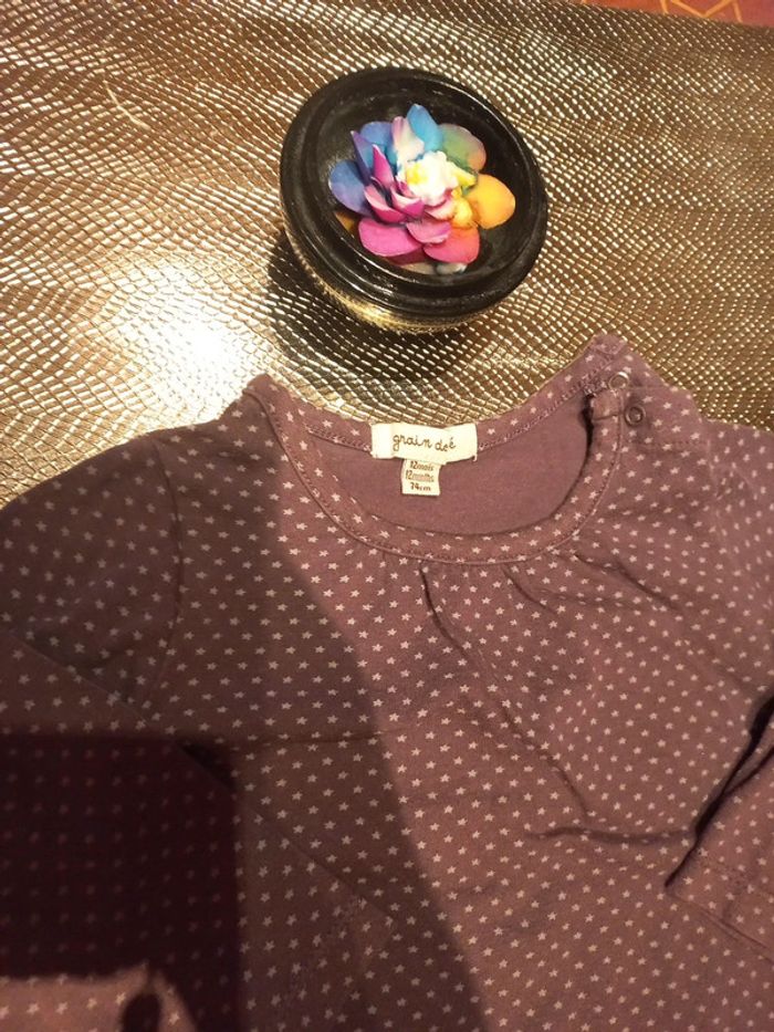 Joli pull fin, Pourpre étoilé 12 mois - photo numéro 3