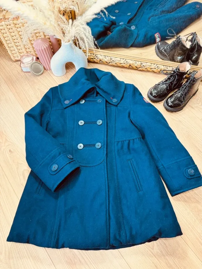 Taille 8 ans manteau type duffle-coat fille Sergent Major bleu marine * laine * đź©·