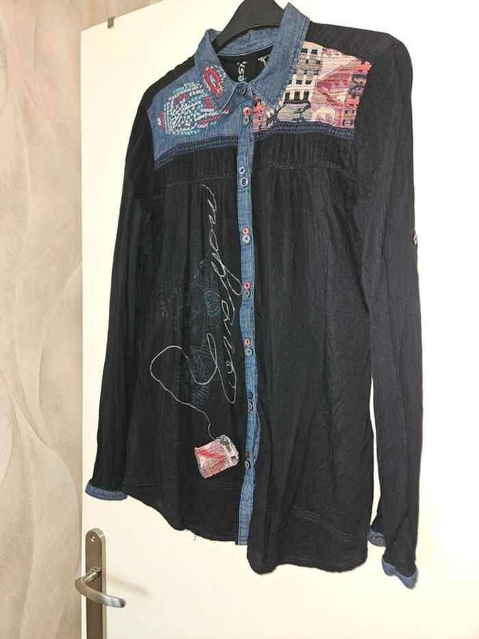 Chemise desigual noire à motifs - photo numéro 8