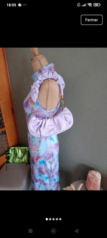 Mini sac baguette lila 