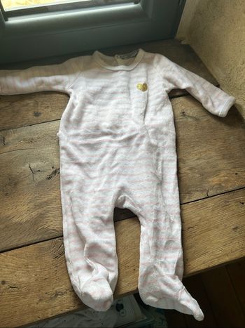 Pyjama velours rayé