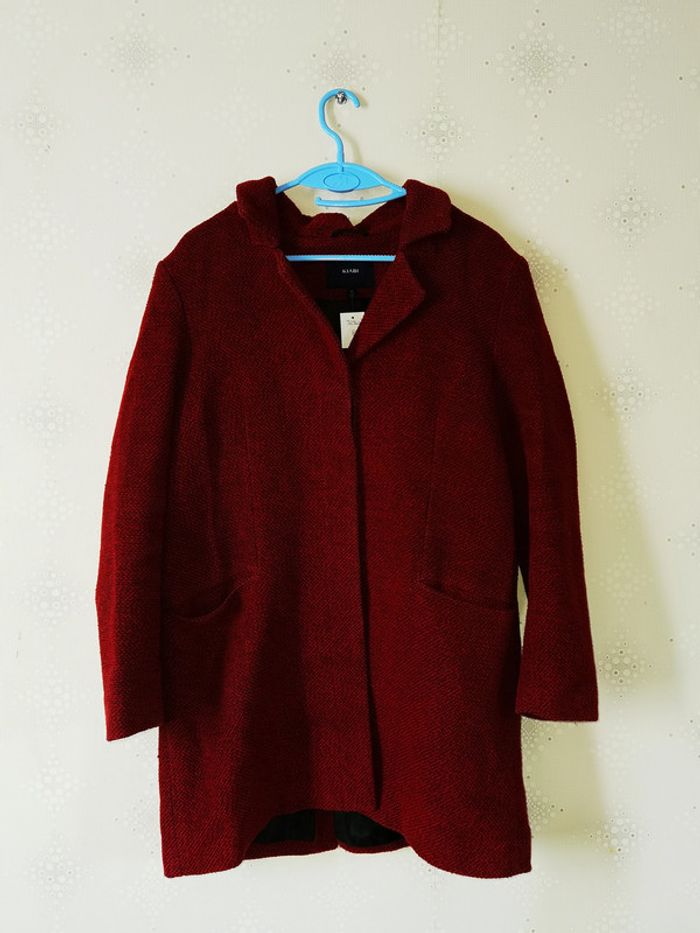 D2540 - manteau bordeaux taille 44