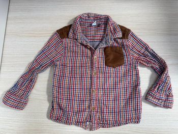 Chemise à carreaux 3 pommes taille 18-24 mois