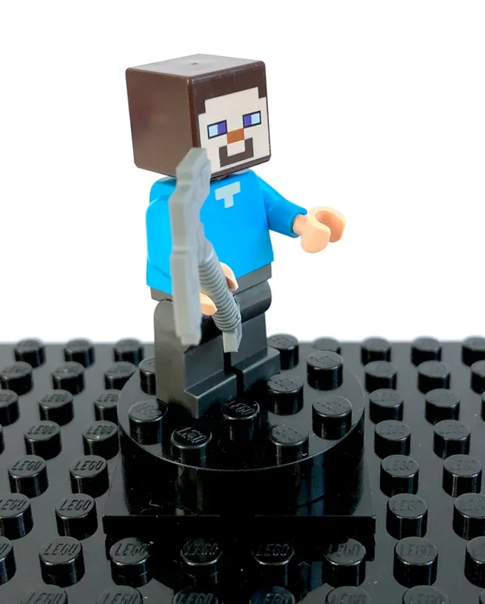 LEGO Minecraft - Steve (light nougat) Pearl Dark Gray legs - photo numéro 6