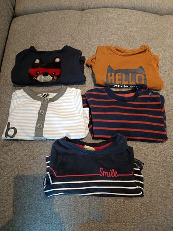 Lot t shirt manche longue 3 mois
