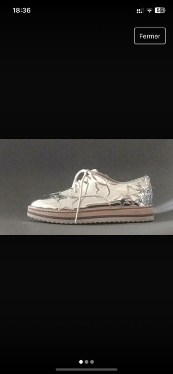 Derbie Zara T 36 - couleur argent