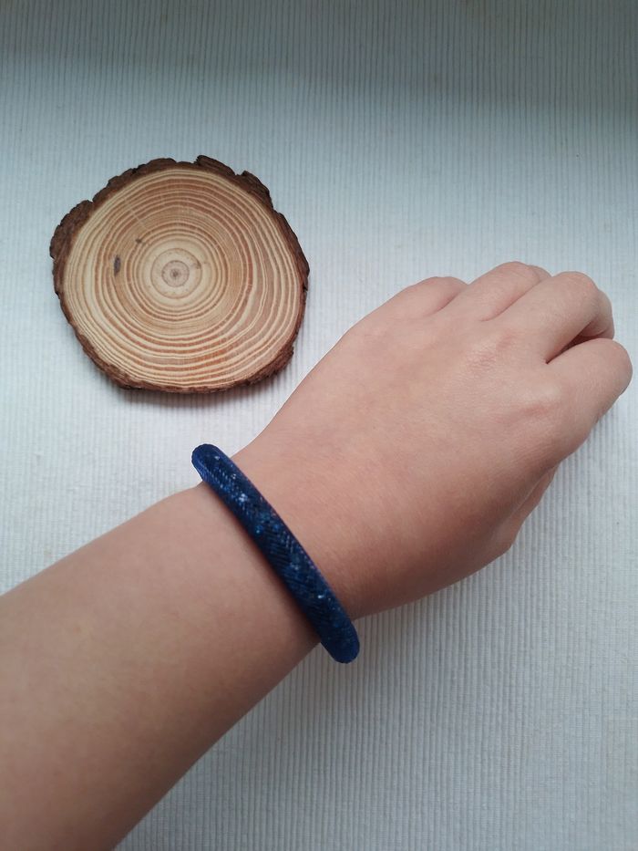 Bracelet bleu brillant - photo numéro 2