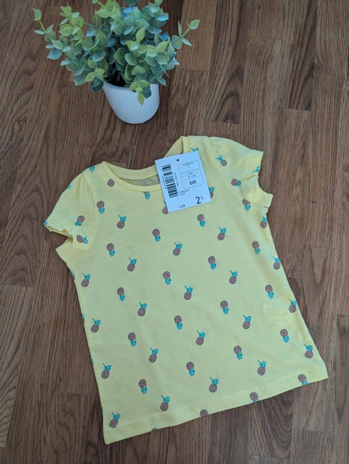 T-shirt ananas - 6 mois - NEUF