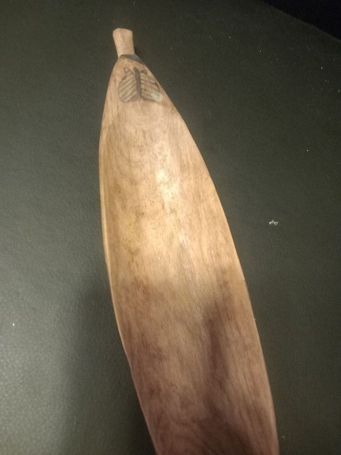 Vide poche en bois avec papillons - photo numéro 2