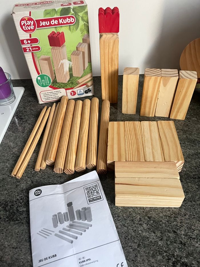 Jeu de Kubb en bois - photo numéro 8